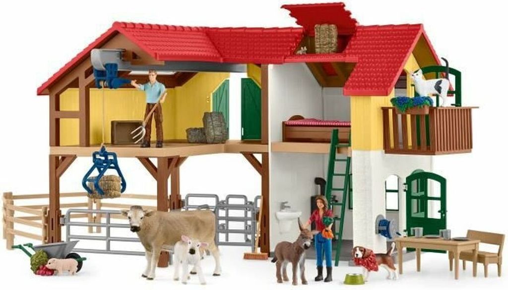 Schleich 42407 Bauernhaus mit Stall und Tieren Produktbild