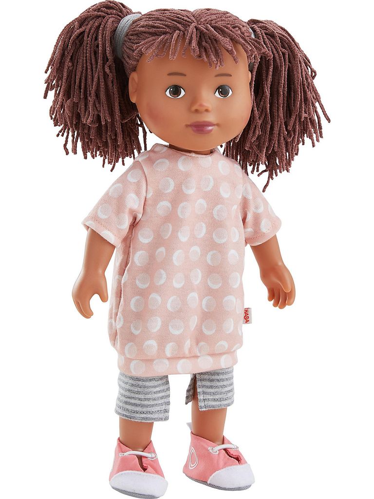 HABA Milou Play Doll - 32cm Soft Chenille Hair, Removable Outfit (Age 3+)