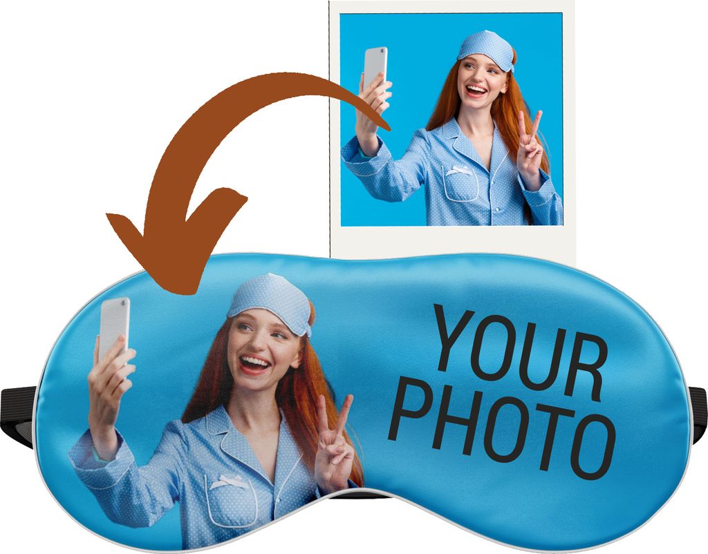 Personalisierte Schlafmaske mit Foto – ideal für Reise, Produktbild 