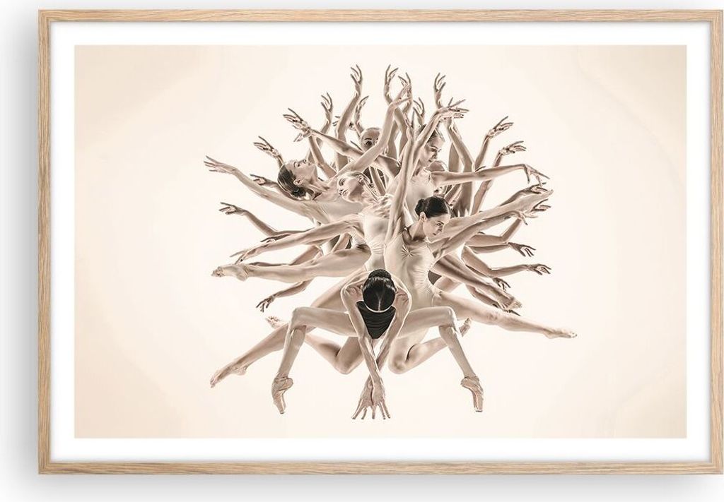 Gerahmtes Poster - Rahmen in heller Eiche - Modern Stück Ballett - 91,5x61 cm - Wand Bild - Wanddeko - Wandbilder - Kunstposter - Wandposter - Bil...