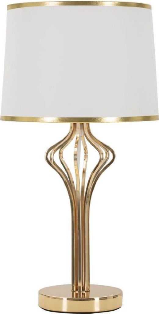 Tischlampe Lampada 28 x 53 x 28 cm Metall Plastik Gold Weiß Produktbild 