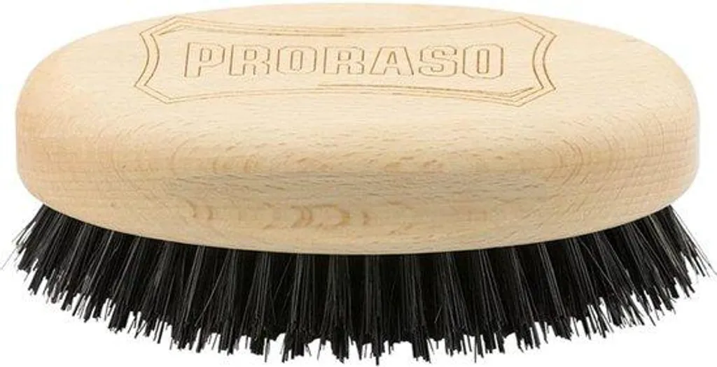 Brosse Militaire en Bois Marron - Brosse à Cheveux/Barbe Style Classique