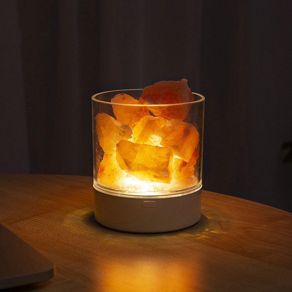 Sůl kámen noční světlo 7 barev LED Rock Crystal Lamp Obrázek produktu 15