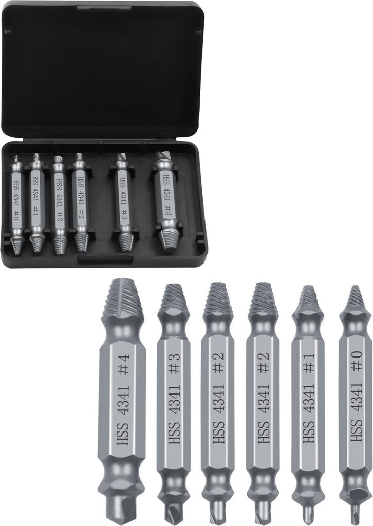 Schraubenausdreher Set 6-tlg - Speed Out Linksausdreher Für Beschädigte Schrauben