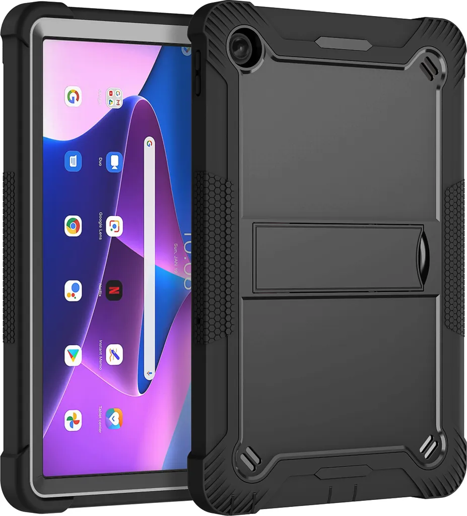Custodia Rugged Lenovo Tab M10 Plus 3rd Gen TB125FU 10.6 Antiurto Nera