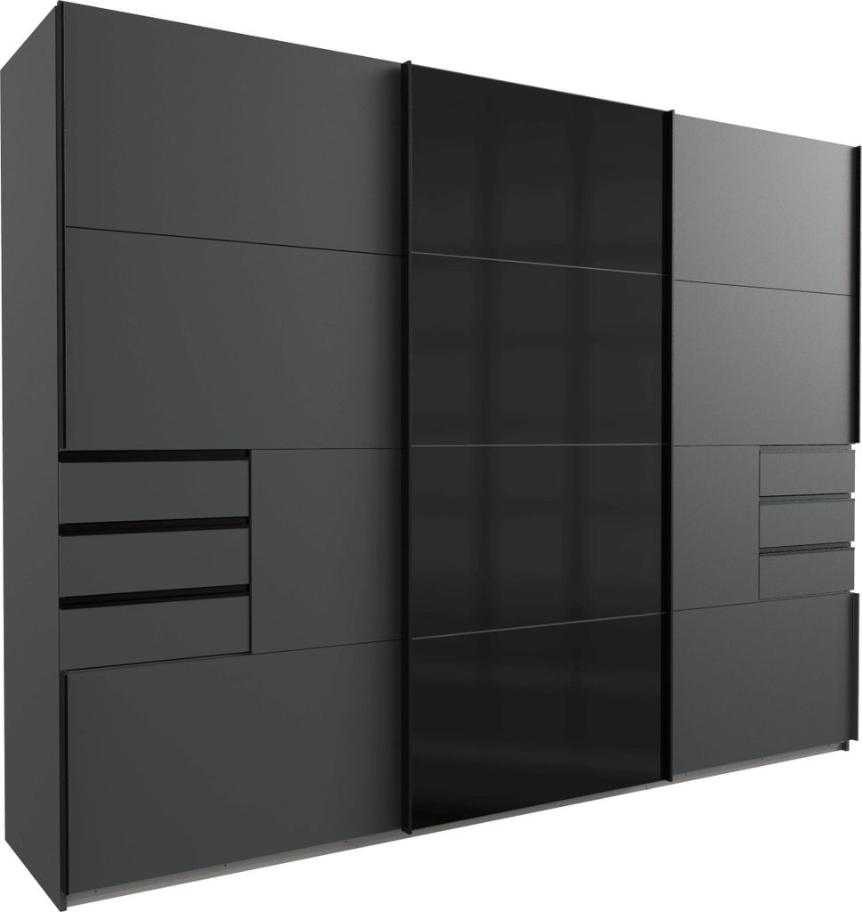 Armoire à portes coulissantes - 270 x 208 cm - 6 tiroirs Image du produit 