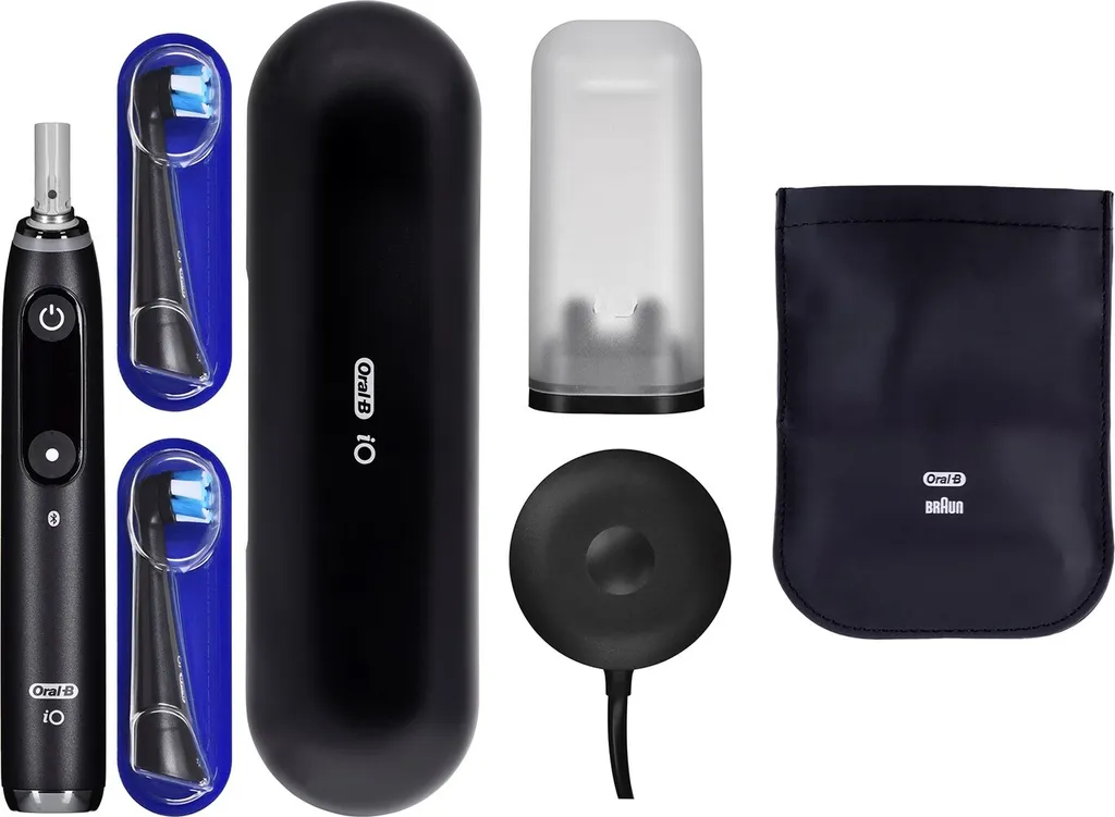 Oral-B iO 7W Noire - Technologie Magnétique iO et Capteur de Pression Smart