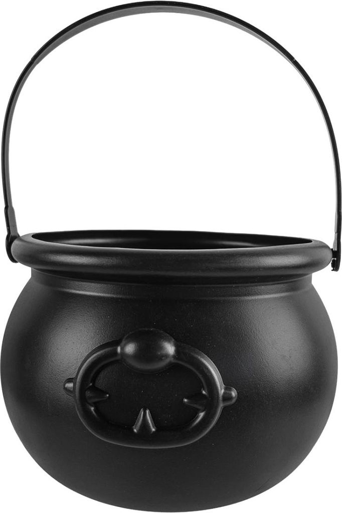 Schwarzer Hexenkessel mit Henkel 18cm Ø
