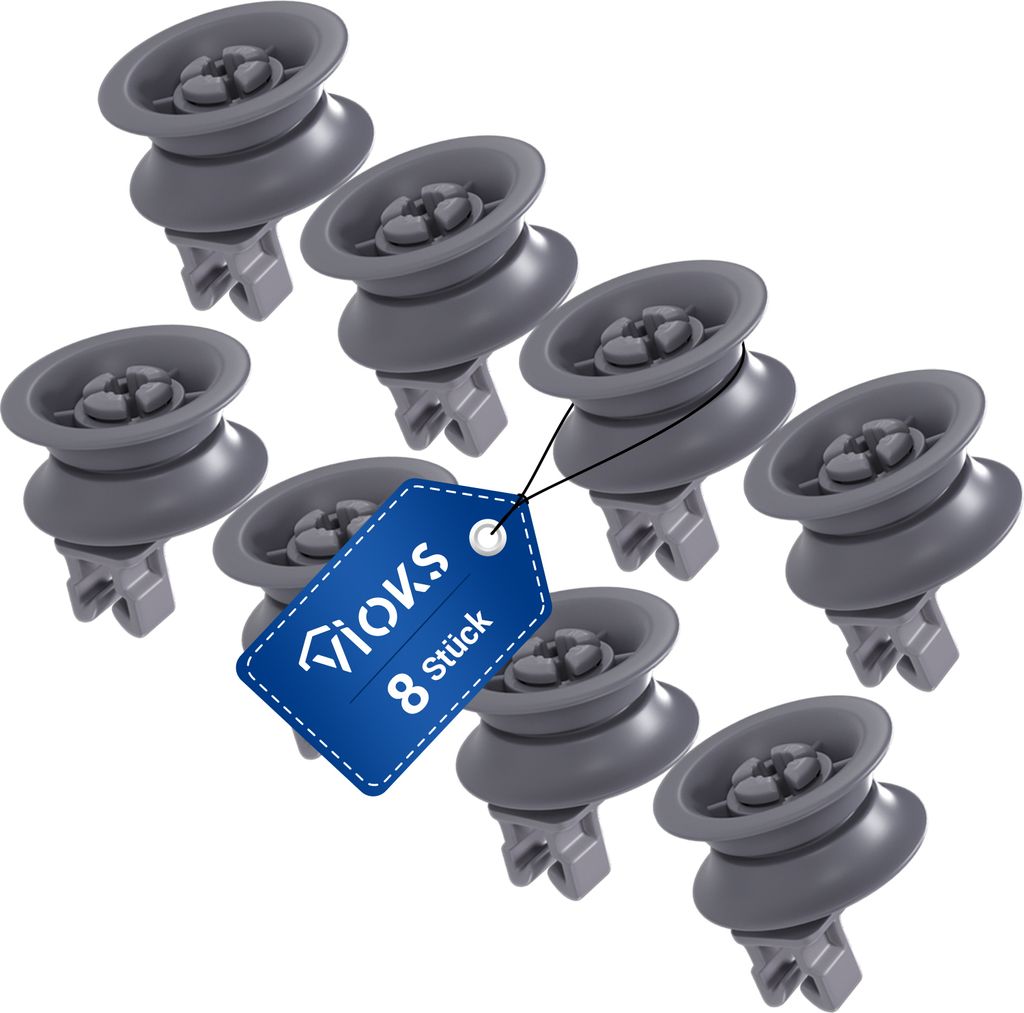 Korbrolle 8x passend wie Bosch 00611666 00165313 Rad 31mmØ Produktbild 