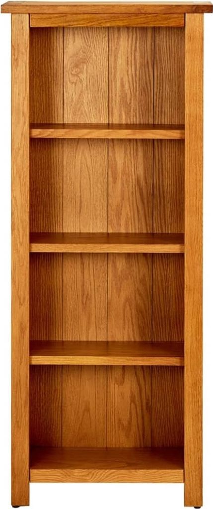 Möbel Bücherregal - Standregal - Wohnzimmerschrank - 4 Fächer 45x22x110 cm Massivholz Eiche - Lagerregal Bücherregale CLORIS5234724