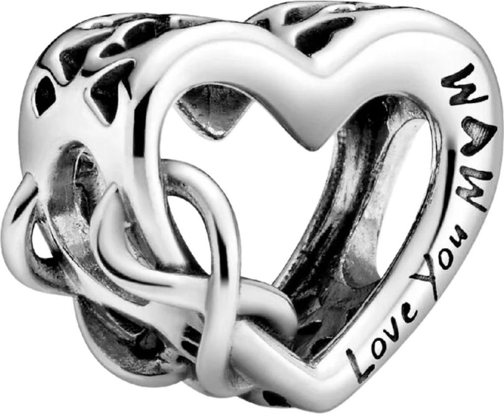 Pandora People Charm 798825C00 Love You Mum Infinity Heart Silber 925