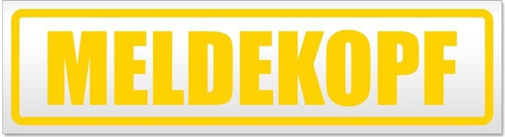Kiwistar Meldekopf Magnetschild Schild magnetisch - 20cm Gelb - Magnetfolie für Auto PKW Kfz