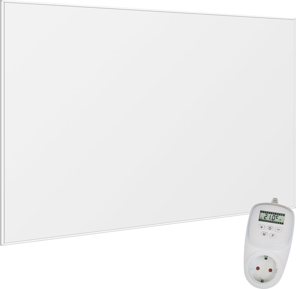 VIESTA F1200 Infrarot Wandheizung 1200W mit TH12 Thermostat – flaches Carbon Crystal Heizpaneel – elektrische Infrarotheizung zur Wandmontage...