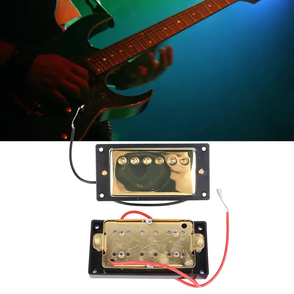 Micro Humbucker Métal Doré pour Guitare : Éliminez les Bruits Parasites - 12