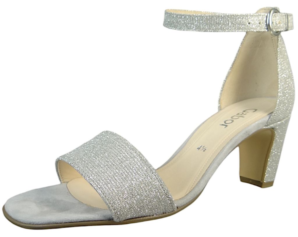 Gabor Riemchensandaletten Damen 31373337383635 Silber 40 1/2 EU