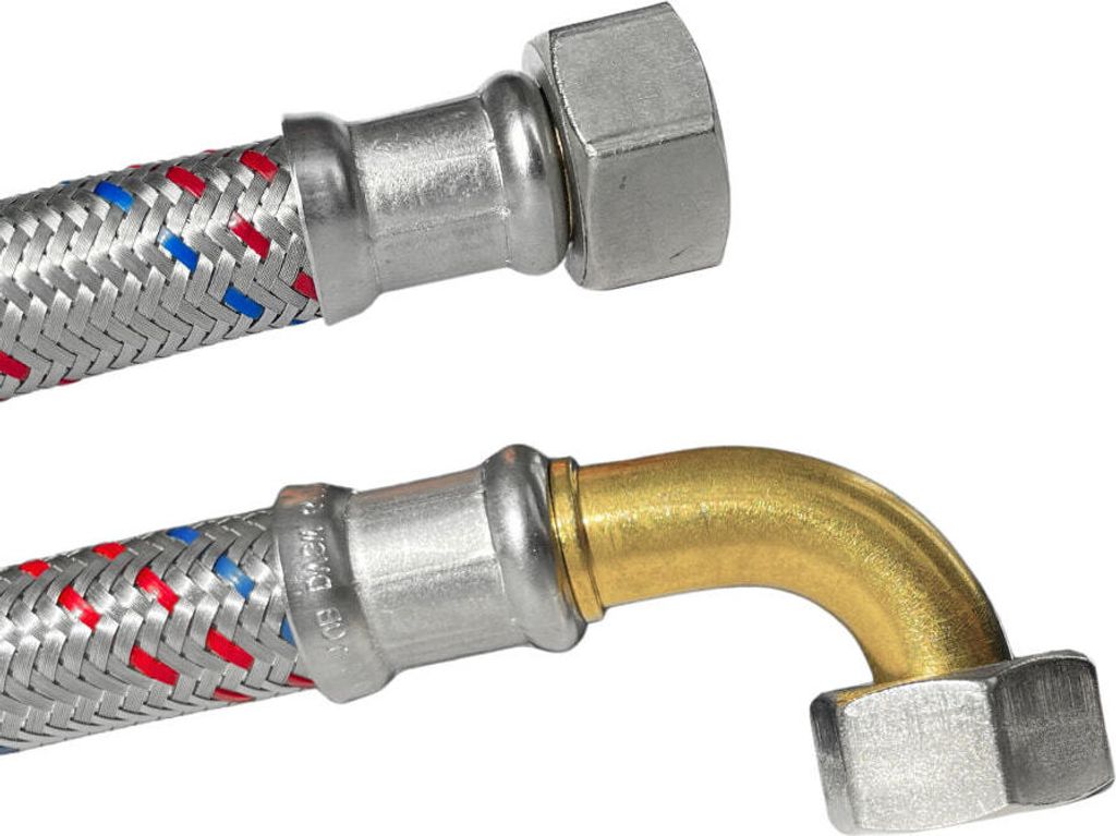 DN13 DVGW Panzerschlauch m. Edelstahlumflechtung 1/2" ÜM x Produktbild 