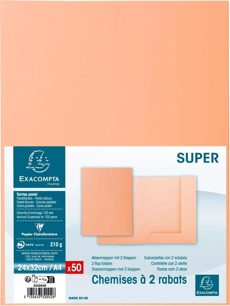 Chemise 2 Rabats Exacompta 332002E : Stop aux Documents Perdus A4 - 3