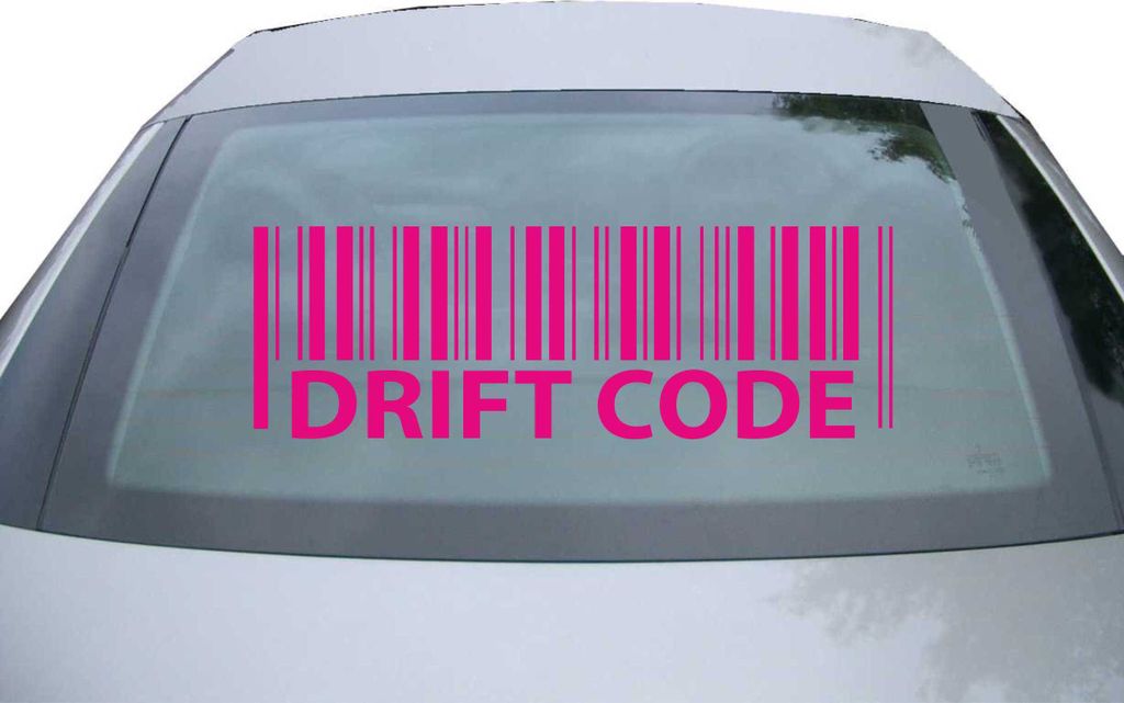 Indigos UG - Aufkleber Heckscheibe & Motorklappe DE6416 - pink - 600x199 mm - driftcode - Auto Scheiben Fenster Heckklappe Tuning Racing JDM - Die cut