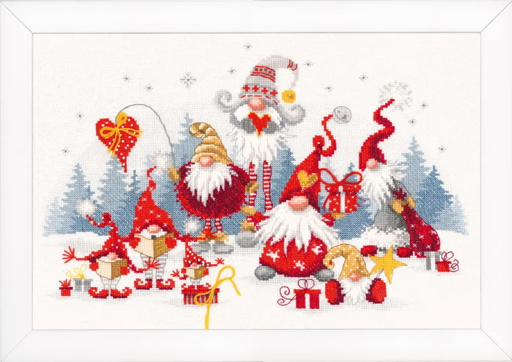 Cadeau Créatif Noël Kit Point de Croix Vervaco Tableau à Broder DIY