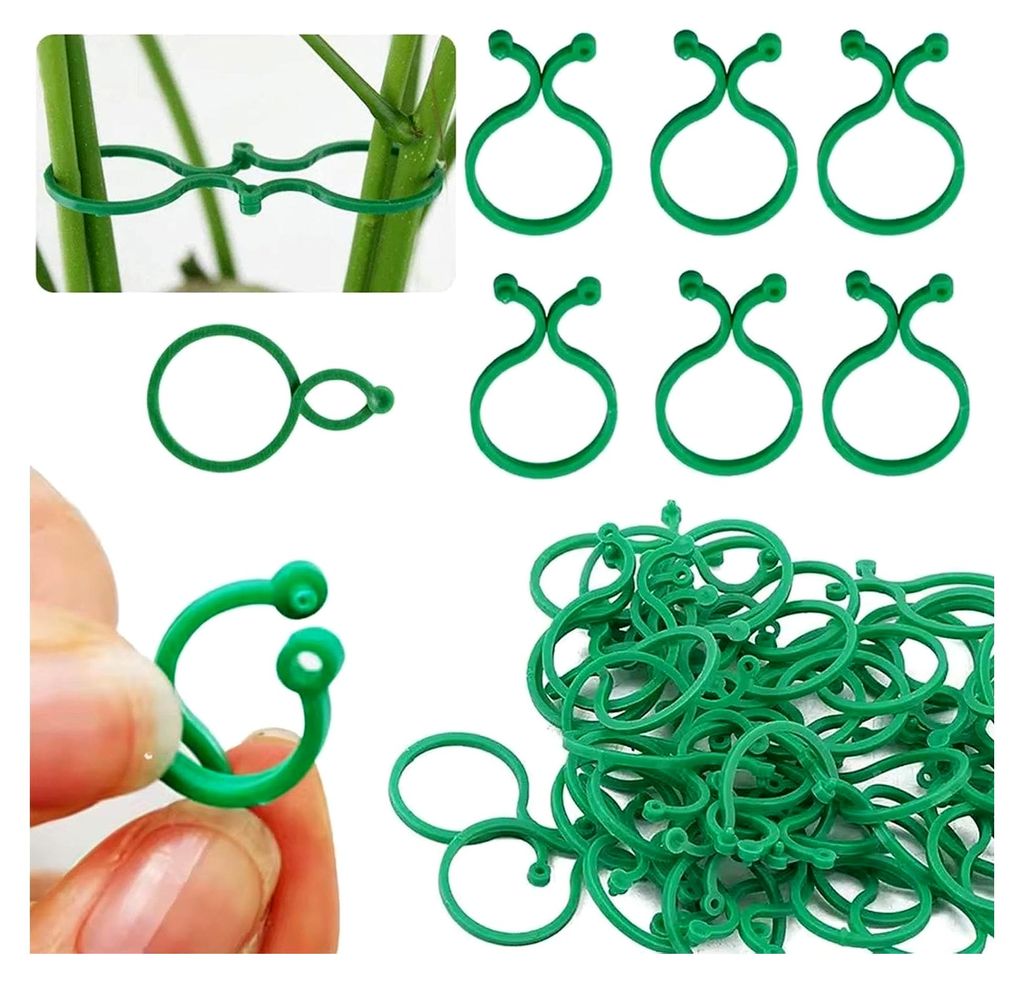 100 Stück Pflanzenclips für Kletterpflanzen und Blumen