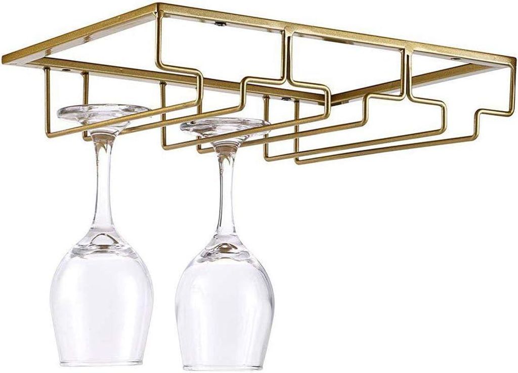 Weinglas-Halter, umgedrehter Weinglas-Halter, hängender Weinglas-Halter unter dem Schrank, mit Schrauben für Bar, Weinschränke, Küche (drei Sch...