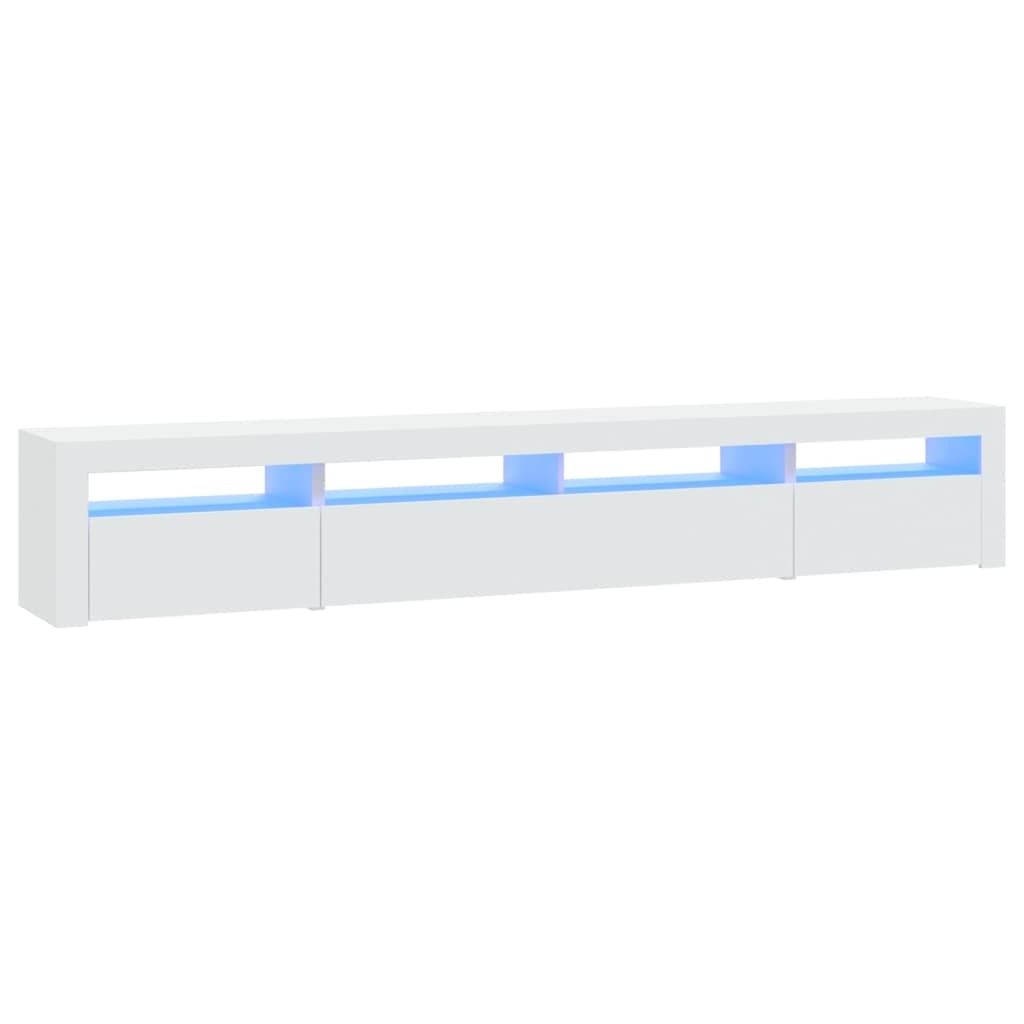 vidaXL TV-Schrank mit LED-Leuchten Weiß 240x35x40 cm Produktbild 