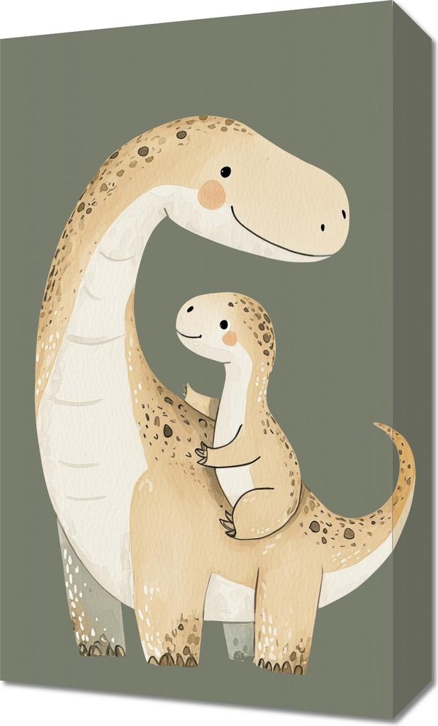 Bild 30x50cm Muster für Kinder, Jungen fürs Zimmer - Dinosaurier