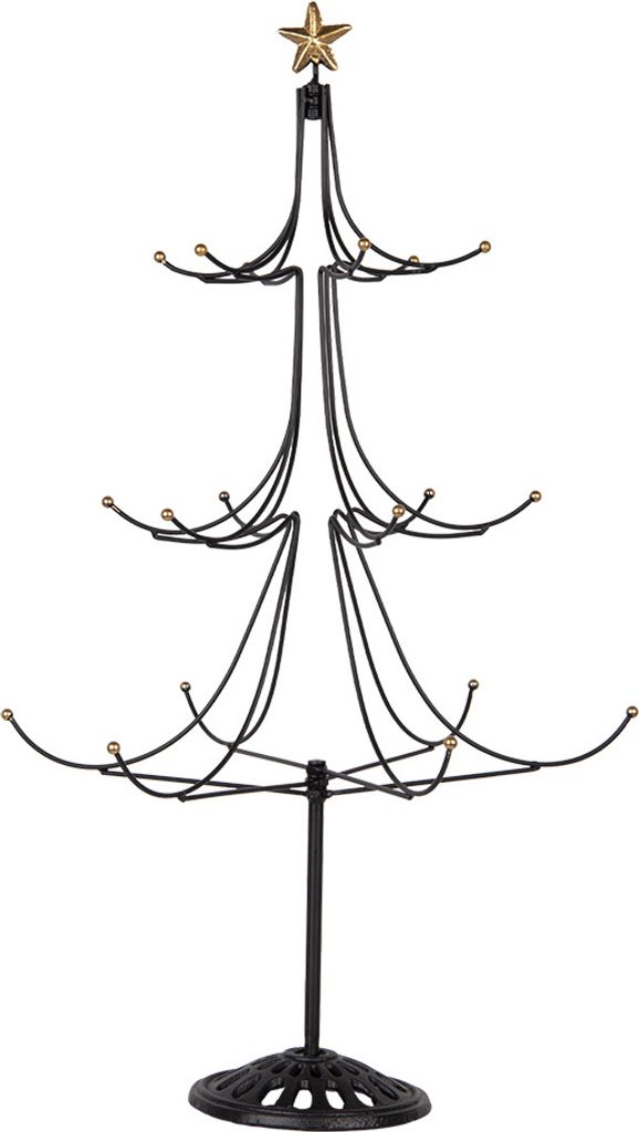 Clayre & Eef Weihnachtsdekorationsfigur Weihnachtsbaum Ø 41x71 cm Schwarz Metall