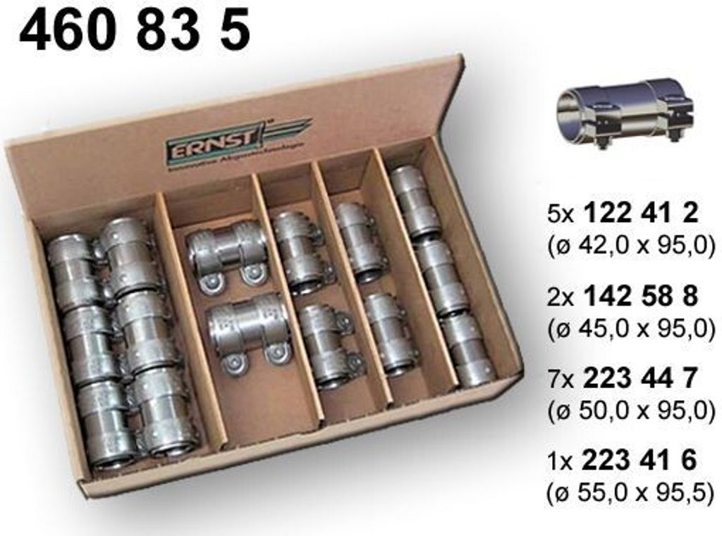 ERNST Sortiment Rohrverbinder 460835 42mm 95mm