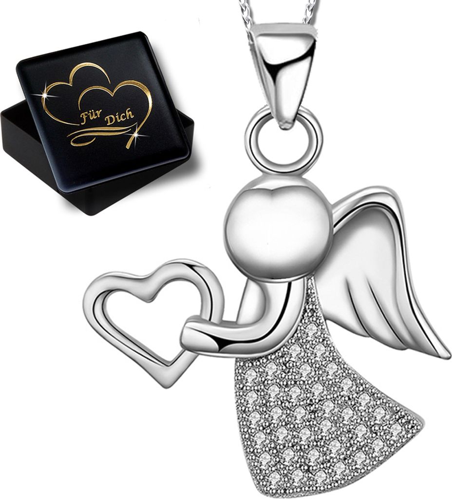 Damen Frauen Engel Halskette mit Anhänger echt 925 Sterling Produktbild 