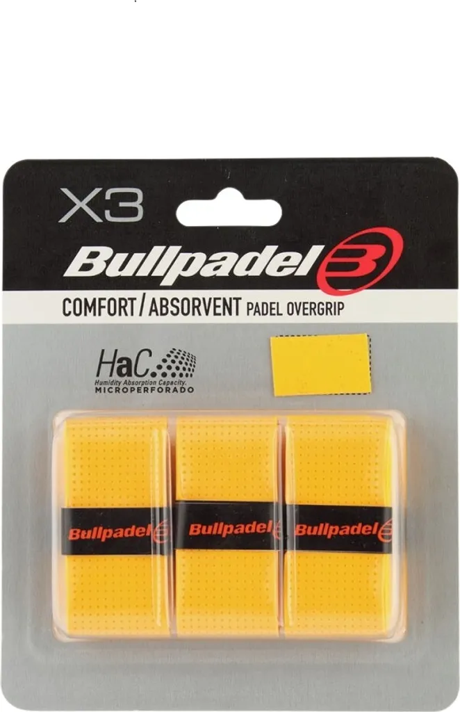 Bullpadel Overgrip Jaune Pack 3 - Finies les Mains Qui Glissent au Padel