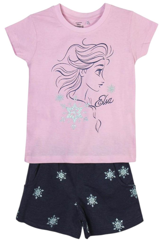2tlg. Outfit T-Shirt & Shorts Disney Frozen Elsa Produktbild 