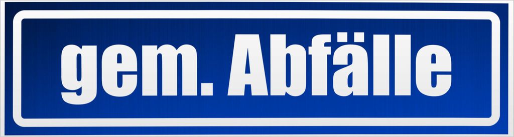 Kiwistar gem. Abfälle invertiert Magnetschild Schild magnetisch - 60cm Blau - reflektierend - Magnetfolie für Auto PKW Kfz