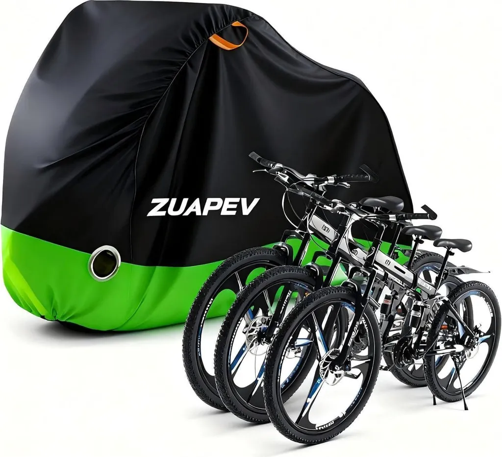 Housse vélo 210D imperméable XXL, protection anti-UV pour 2 ou 3 vélos