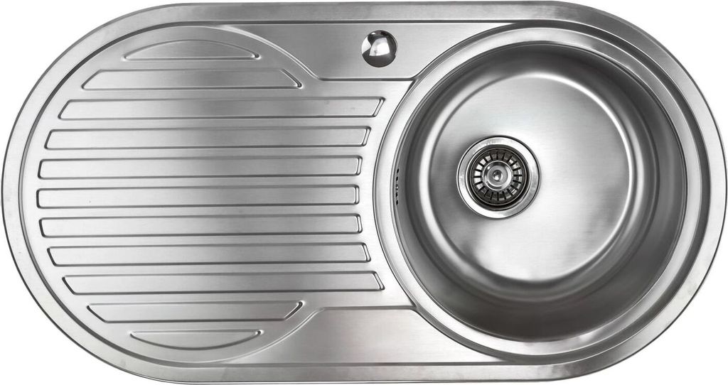 Edelstahl Spüle "Calypso XL" rundes Einbauspülbecken mit Produktbild 