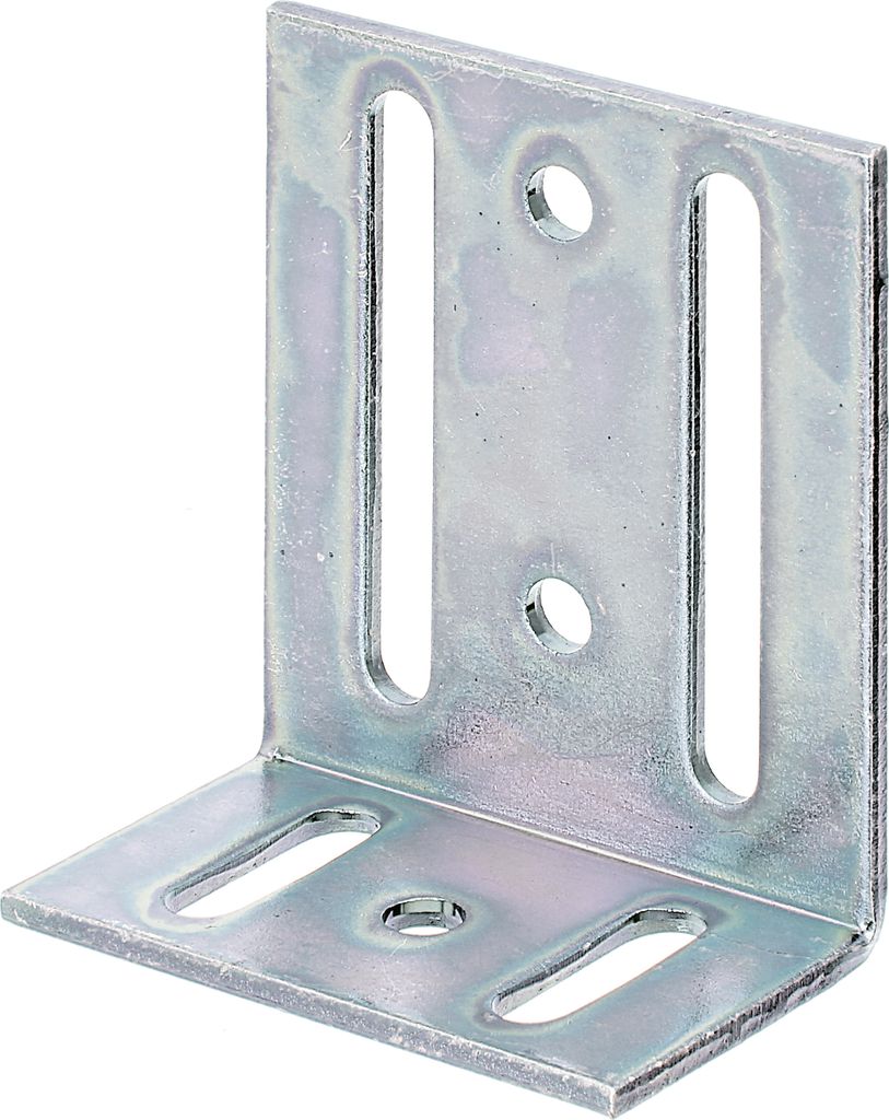 Alberts Verstellwinkel | mit Langloch | galvanisch verzinkt, dickschichtpassiviert | 40 x 77 x 65 mm | 25er Set