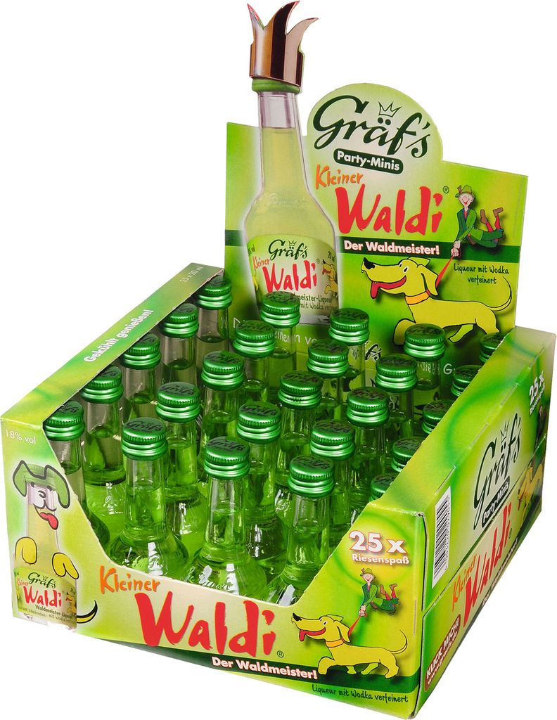 Gräfs Kleiner Waldi Vodka all'aroma di legno 20ml Immagine del prodotto 