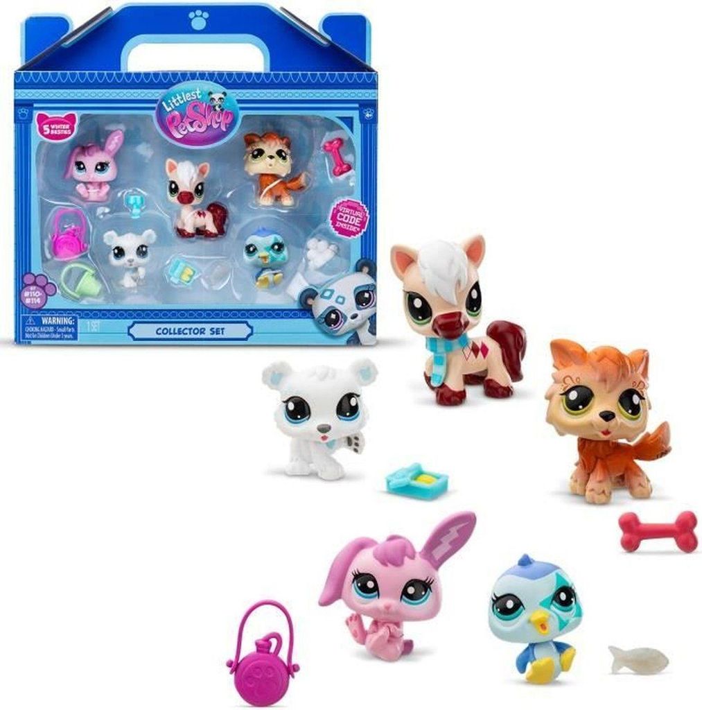 Bandai Sammelset Spielfiguren Littlest Pet Shop Wintertiere 5 Stück