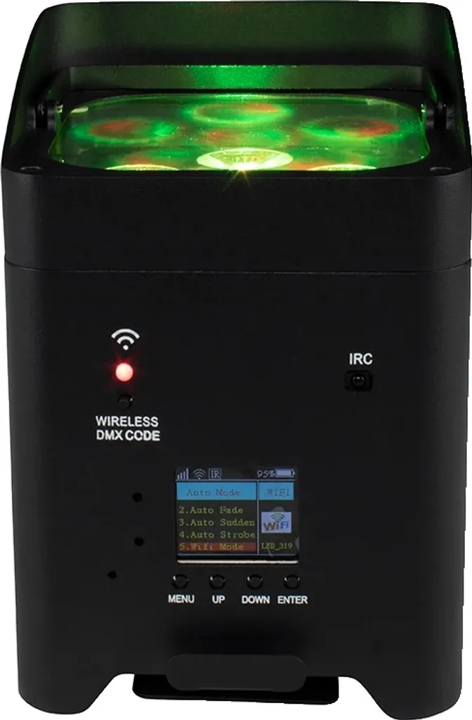 Projecteur WiFi 6x18W RGBWA+UV avec Télécommande 6en1 et Prise Secteur EU