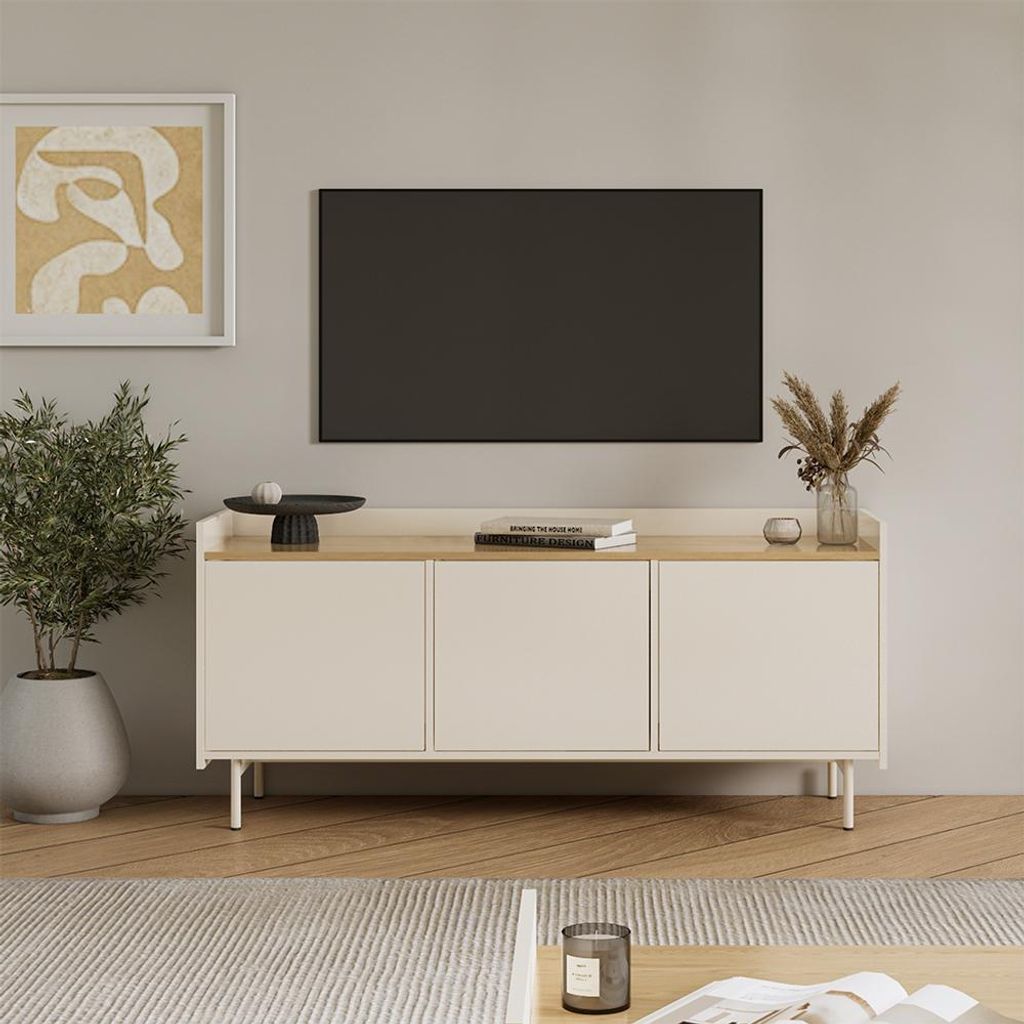 Nízký nábytek pod televizi Vicco Velina Krémová 140 x 63 cm Obrázek produktu 