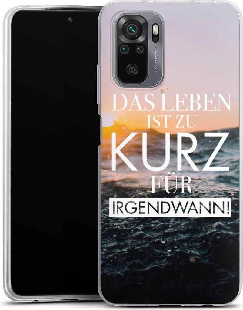 DeinDesign Slim Hülle für Xiaomi Redmi Note 10S Silikon Case Ultra Dünn Handyhülle Meer Statement Spruch