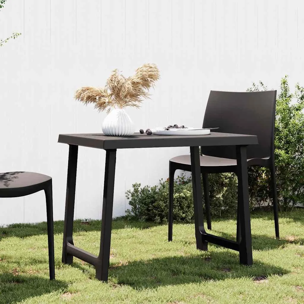 Table de pique-nique anthracite en polypropylène pour extérieur 79 cm - 2