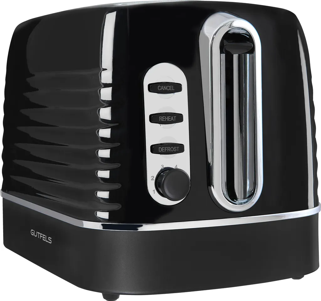 GUTFELS TOAST 3300 C Grille-pain Noir 1050W avec Centrage des Tranches