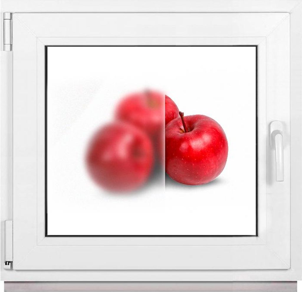 Framex Kellerfenster Fenster Kunststofffenster Weiß Milchglas Satinato Breite x Höhe 70 x 65 cm (700 x 650 mm) 2fach (32 mm) Dreh Kipp DIN Links ...