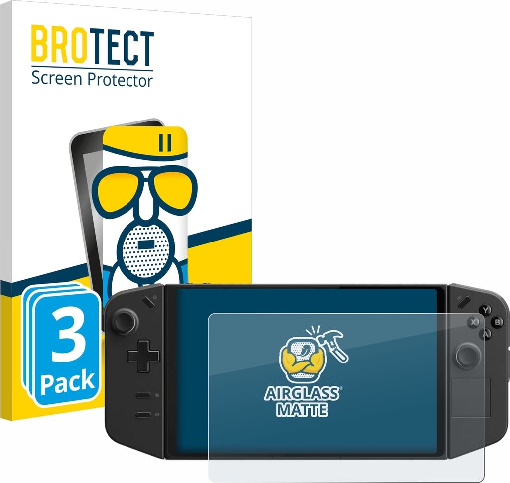 3x BROTECT Entspiegelungs Schutzglas für Lenovo Legion Go Schutzfolie Panzer Folie Glas Display Schutz matt