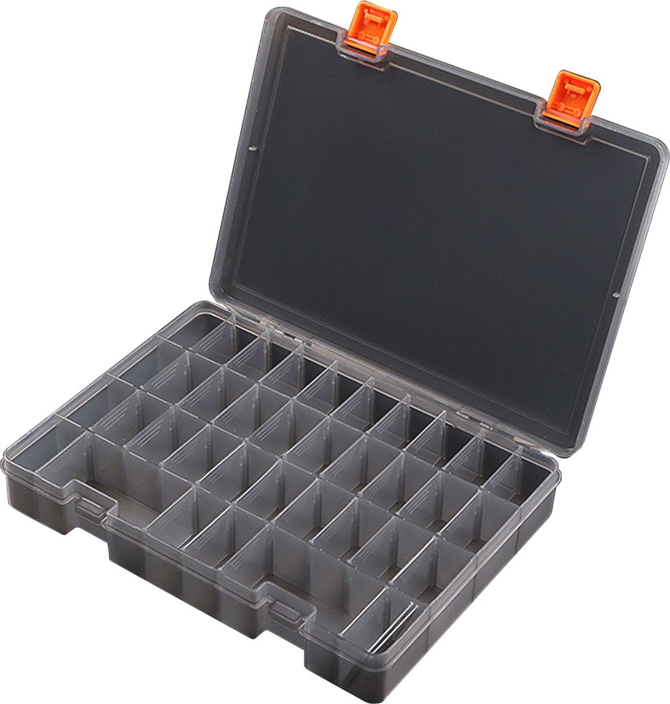 Tragbare Angelköderbox, abnehmbare Schallwand, transparent, große Kapazität, multifunktional, Angelköder, Haken, Zubehör, Organizer, Angelbedarf