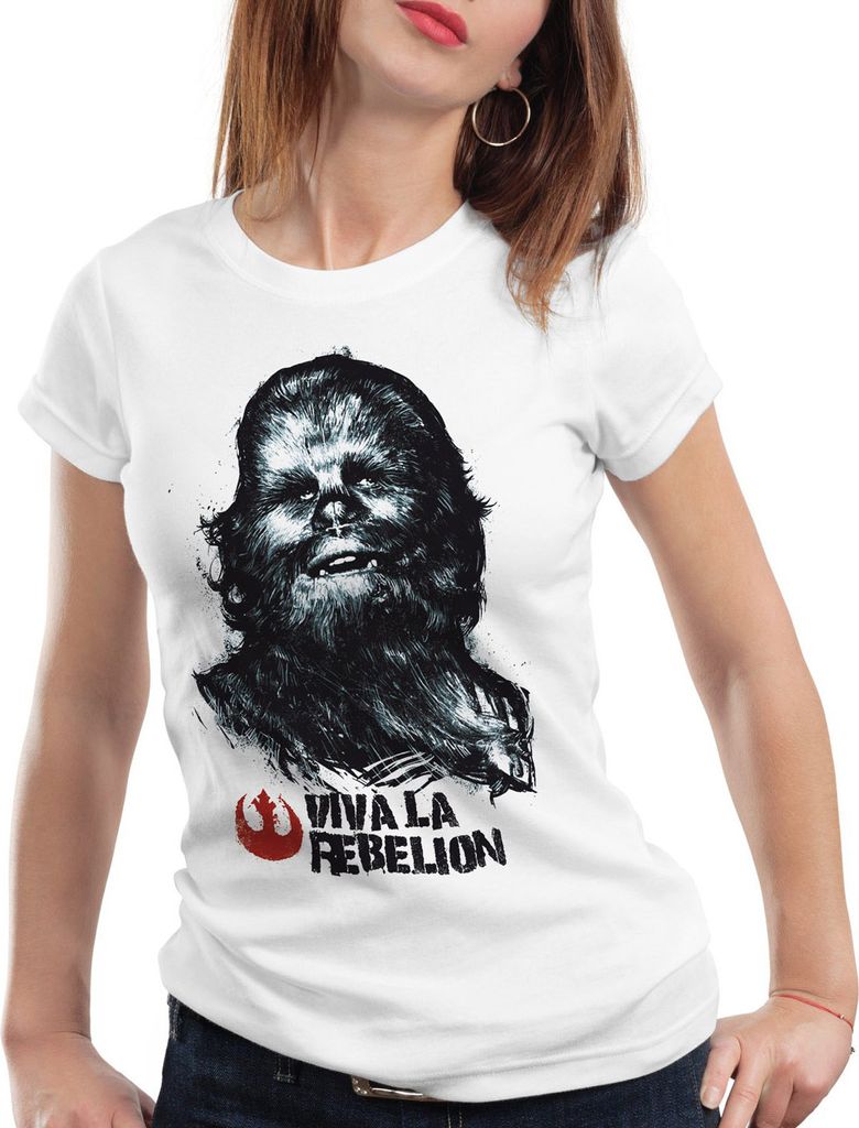 style3 Viva La Rebelion Damen T-Shirt rebellion revolutionär revolution, Farbe:Weiß, Größe:L