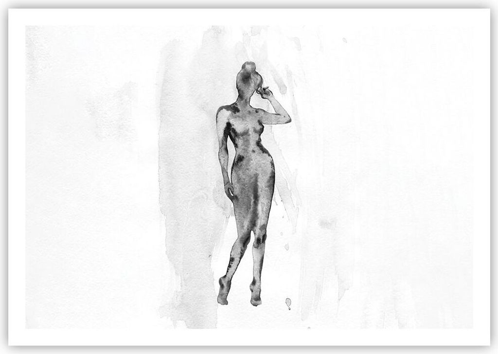 Poster - Poster ohne Rahmen - Nacktheit Frau Körper - 100x70 cm - Wand Bild - Wanddeko - Wandbilder - Kunstposter - Wandposter - Bilder - Kunstdru...