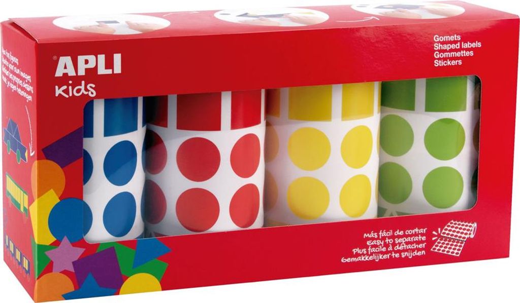 APLI kids Sticker "Formen" auf Rolle sortiert