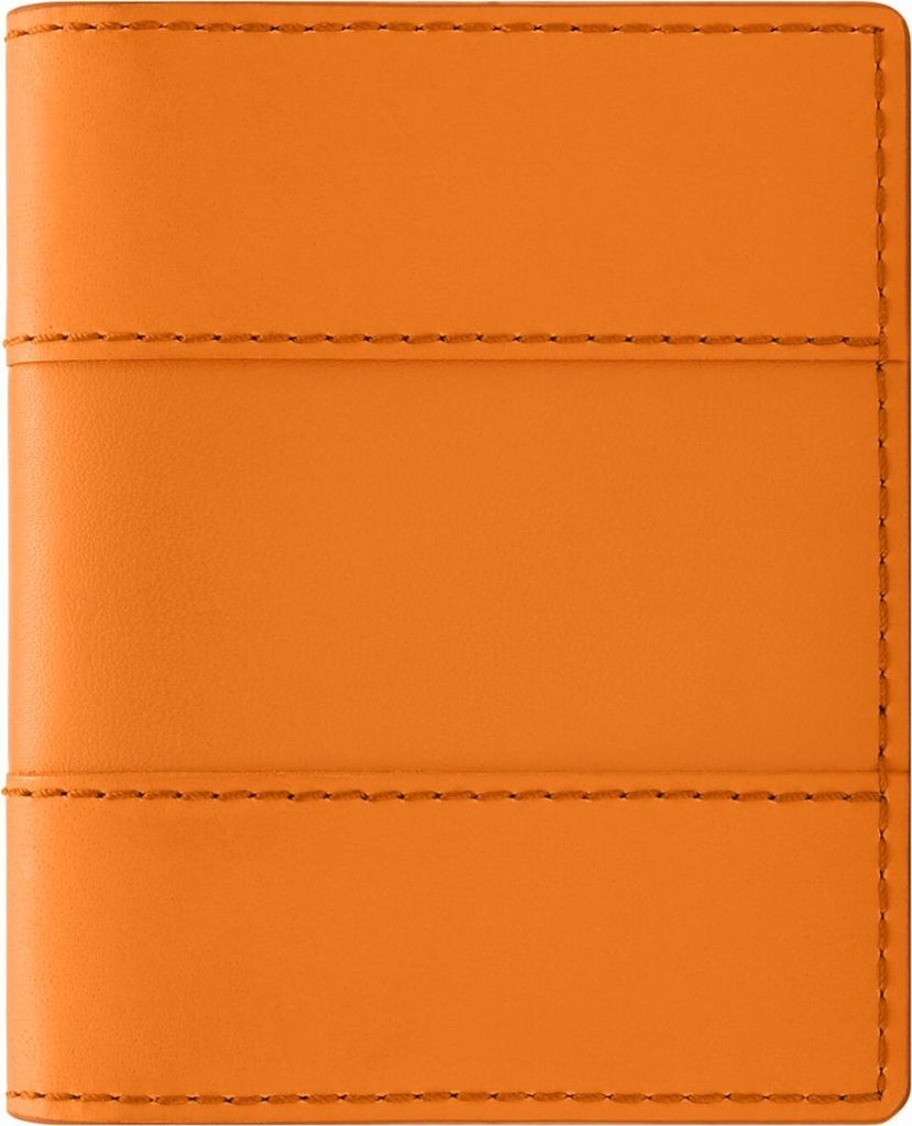 FOSSIL Leder Kartenetui Everett Card Case Bifold Medium Orange